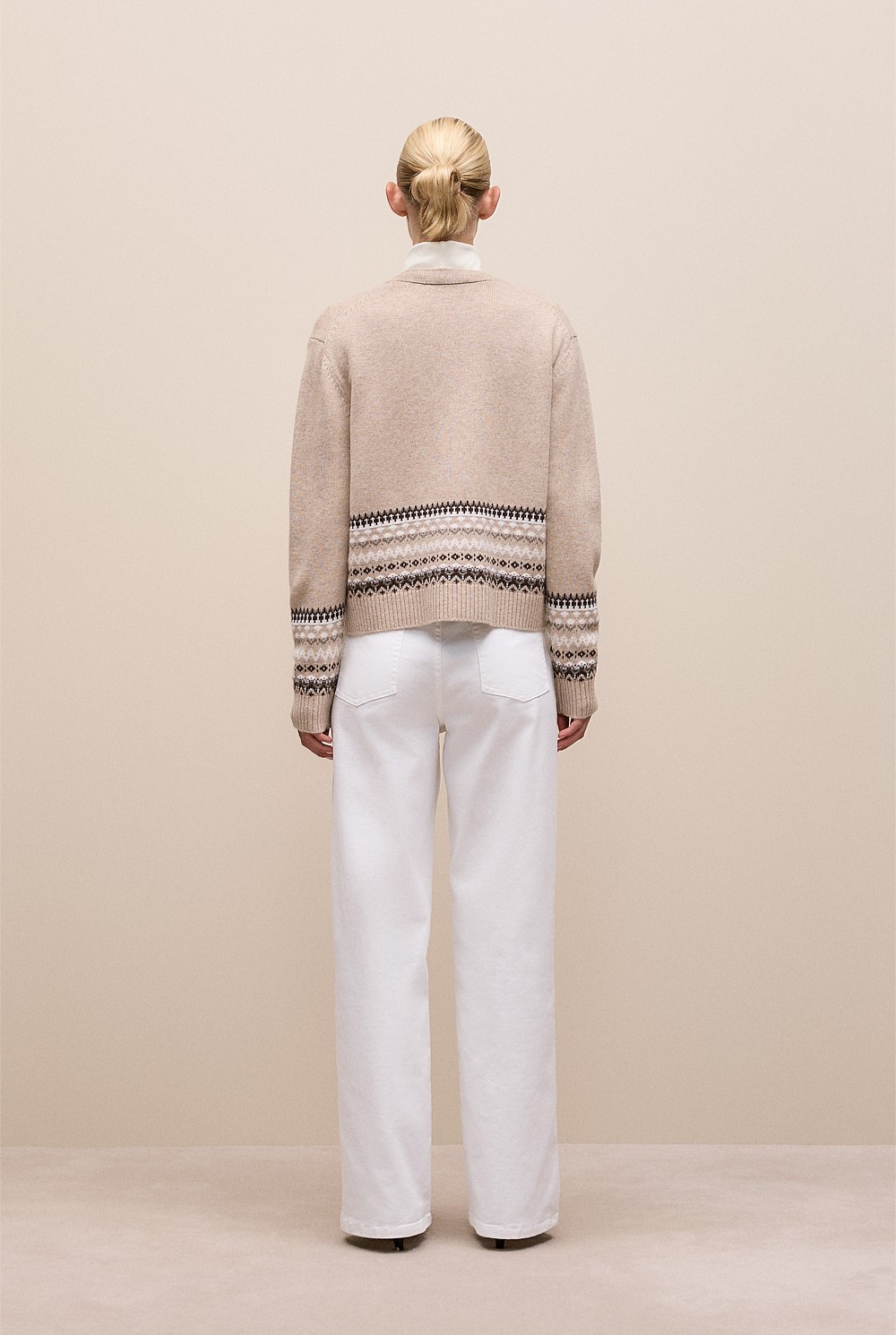 Merino Cashmere Fair Isle Cardigan