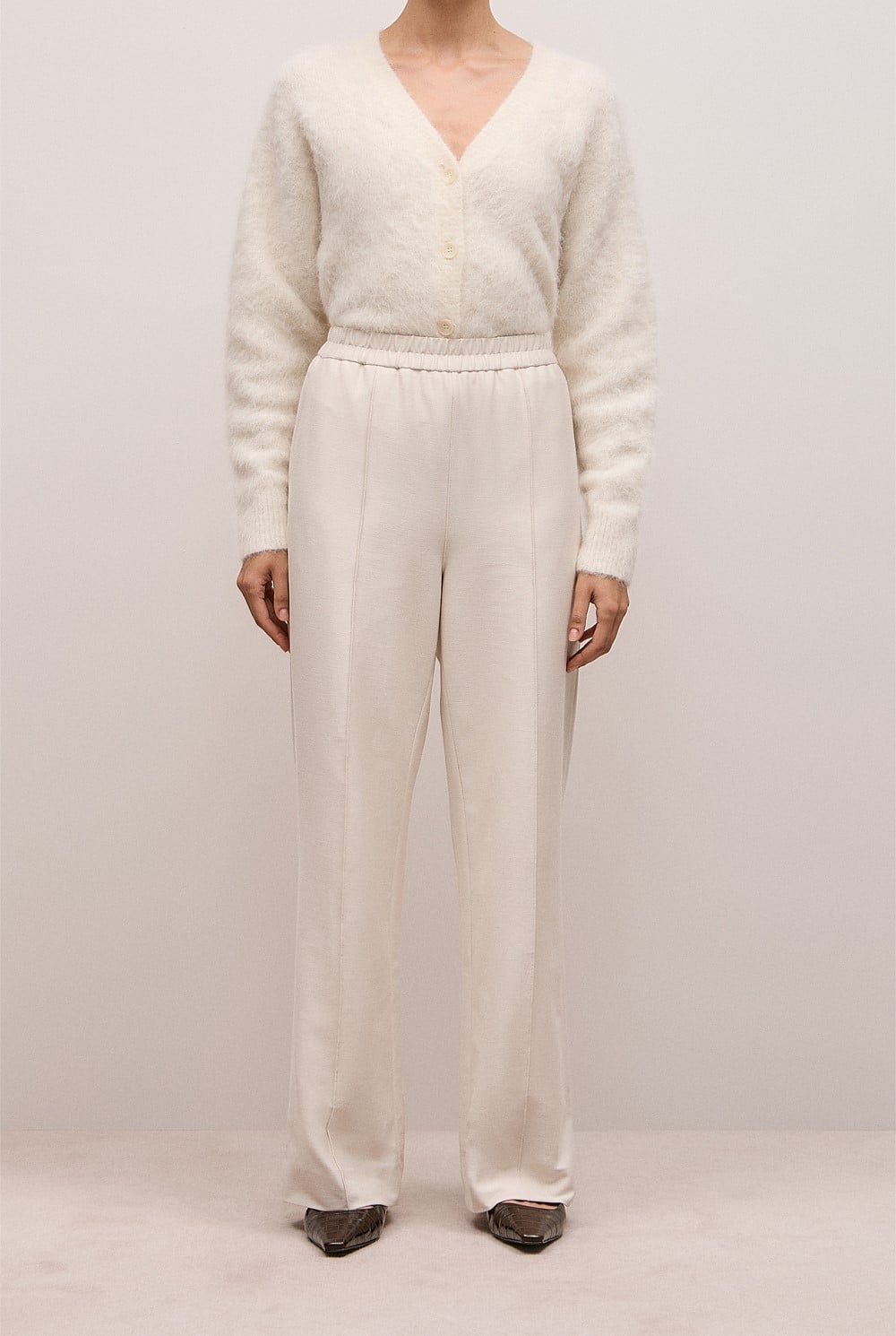 Pintucked Pull On Pant