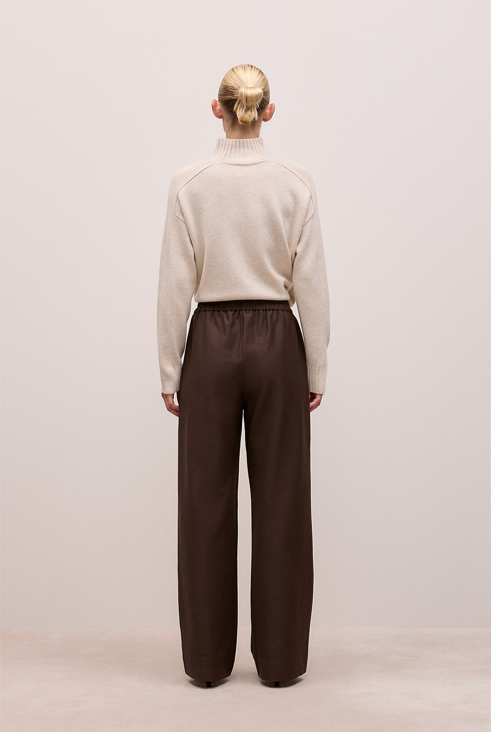 Pintucked Pull On Pant
