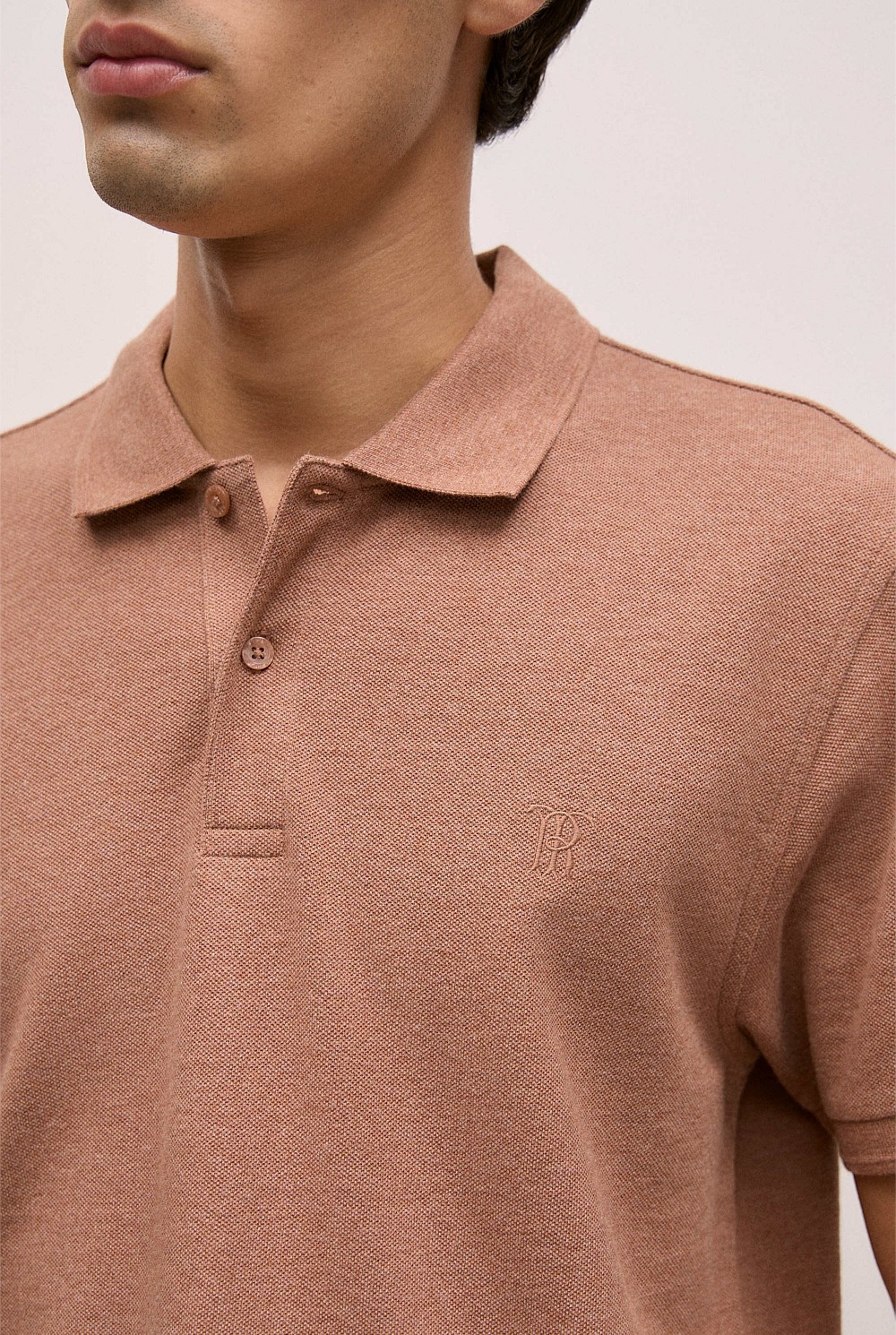 Pique Marle Monogram Polo