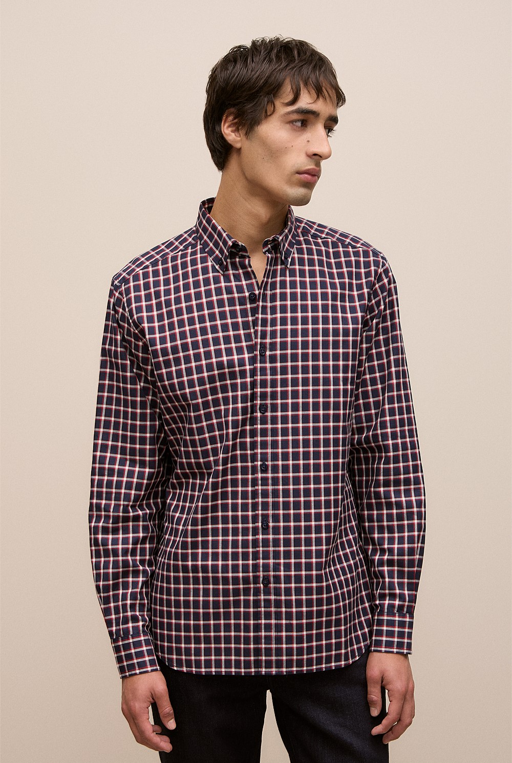 Regular Fit Fine Check Shirt