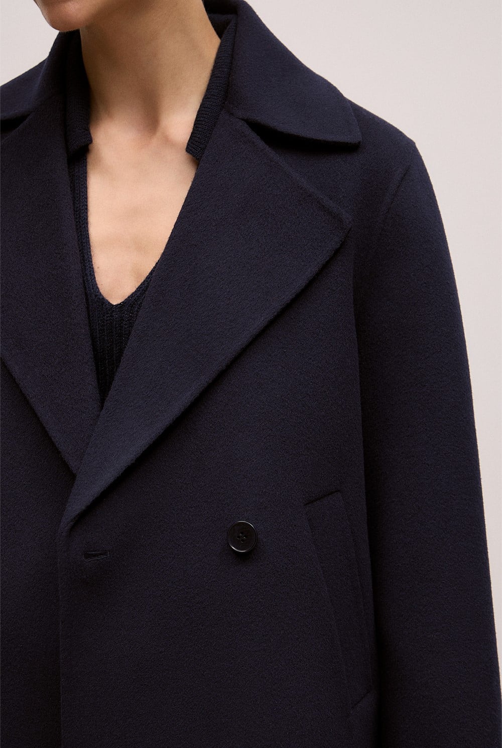 Double Faced Wool Peacoat