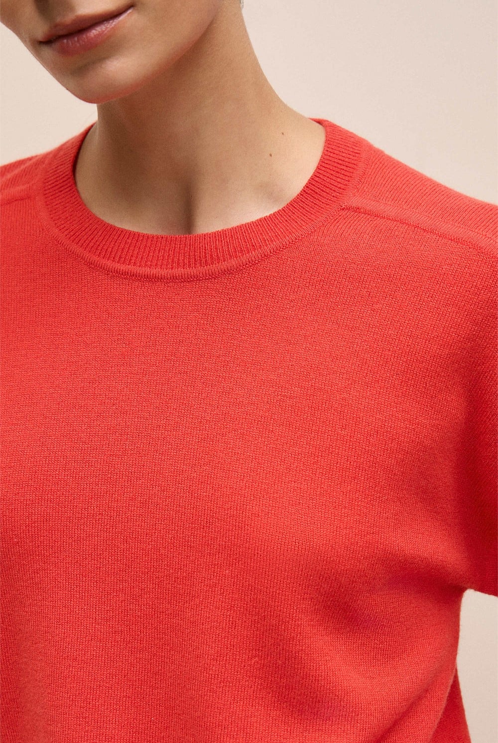 Merino Cashmere Forward Shoulder Seam Crew