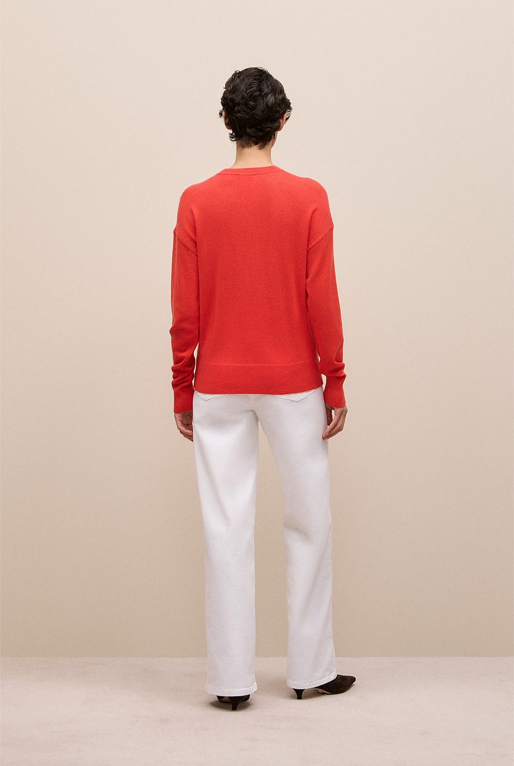 Merino Cashmere Forward Shoulder Seam Crew