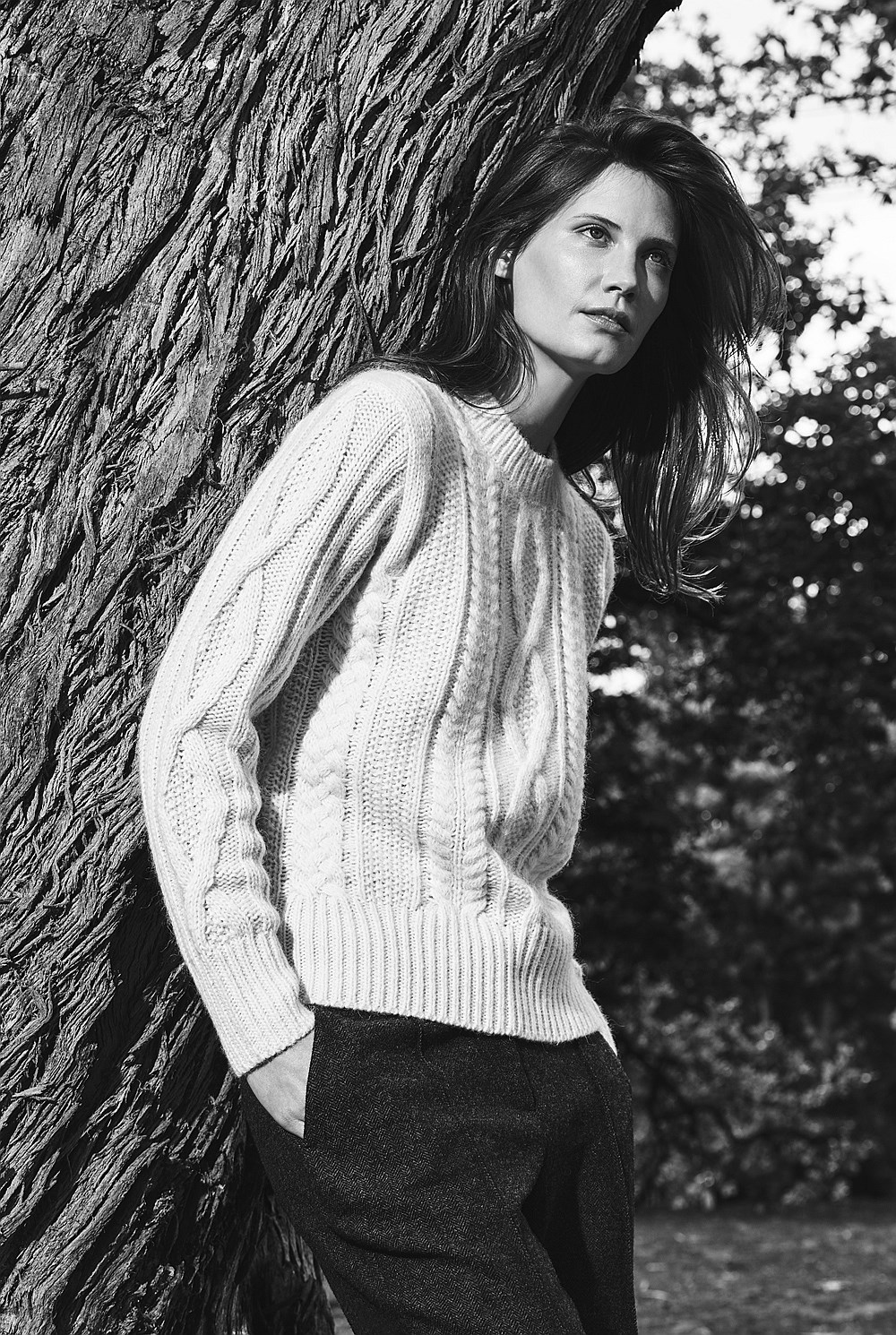 Cable Crewneck