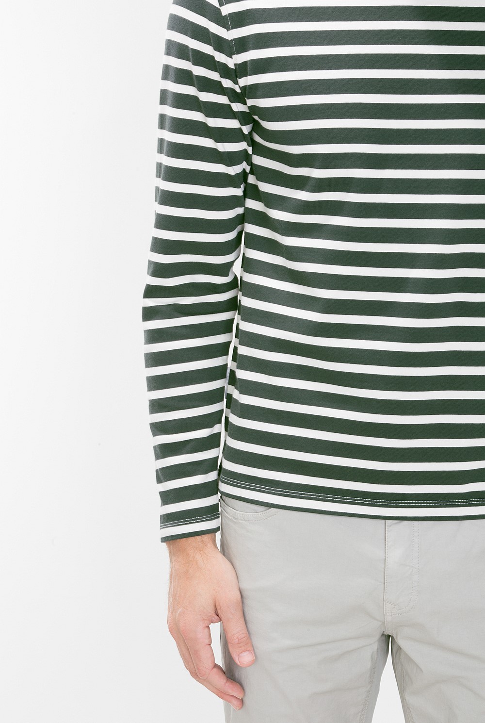 Long Sleeve Breton Striped Organic Cotton T-Shirt