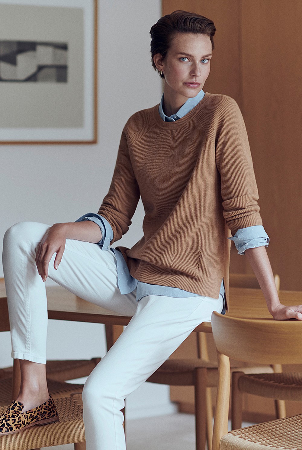 Pointelle Detail Extrafine Merino Knit