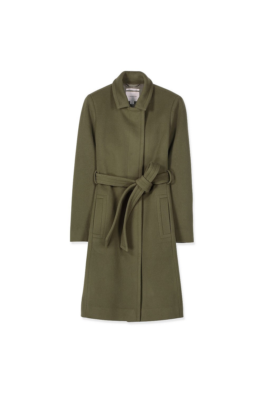 Funnel Neck Woollen Coat