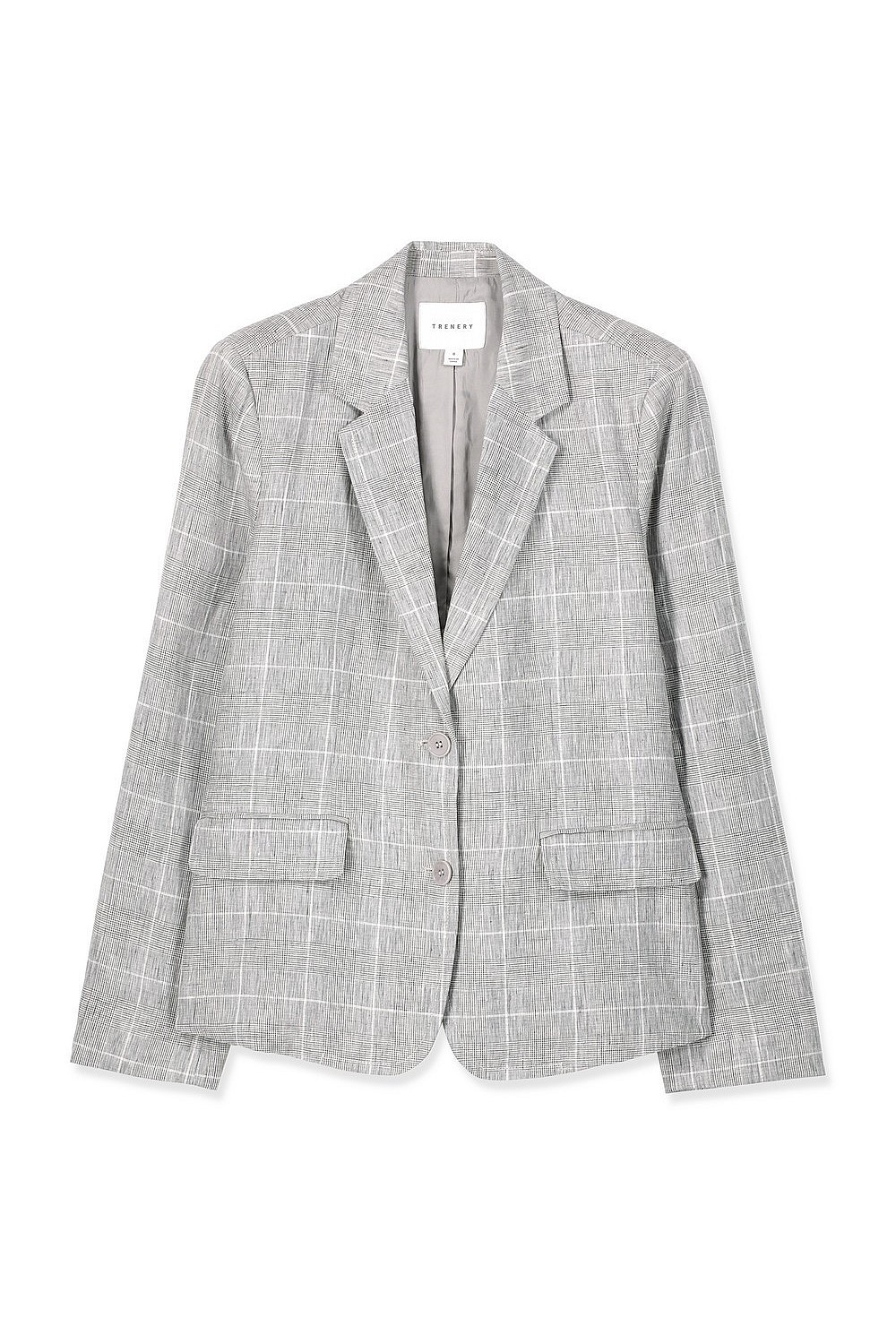 Yarn Dyed Linen Plaid Blazer