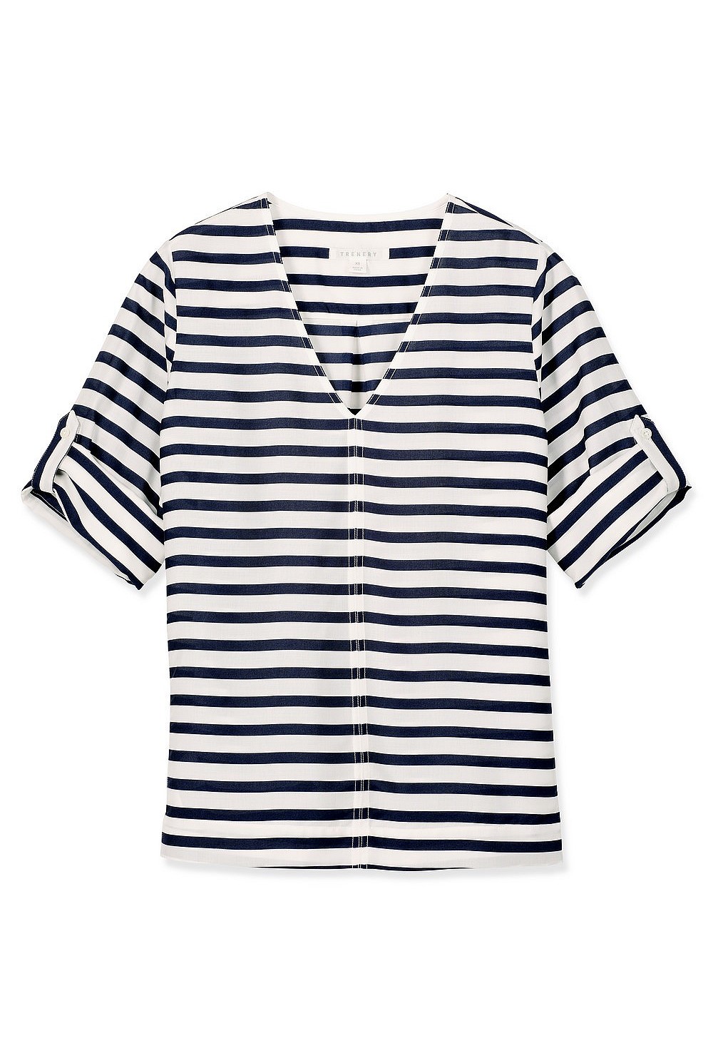 Modal Striped V-Neck Top