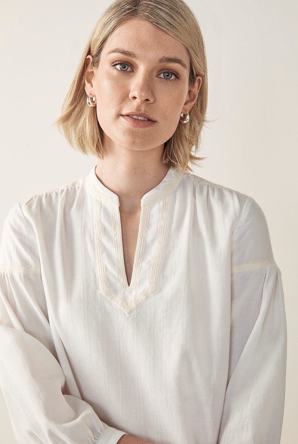 Embroidered Boho Blouse
