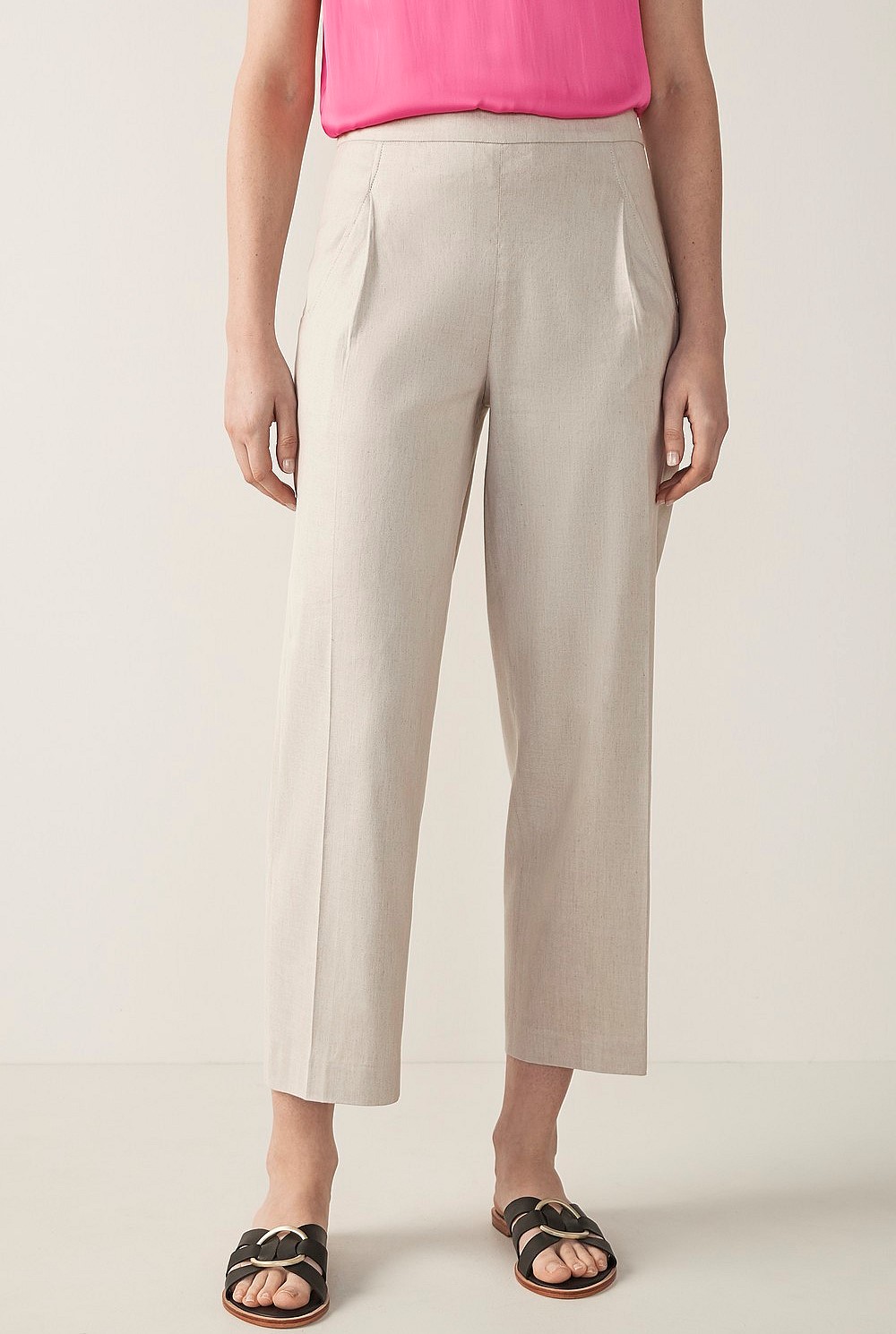 Stretch Linen Yarn Dyed Pant