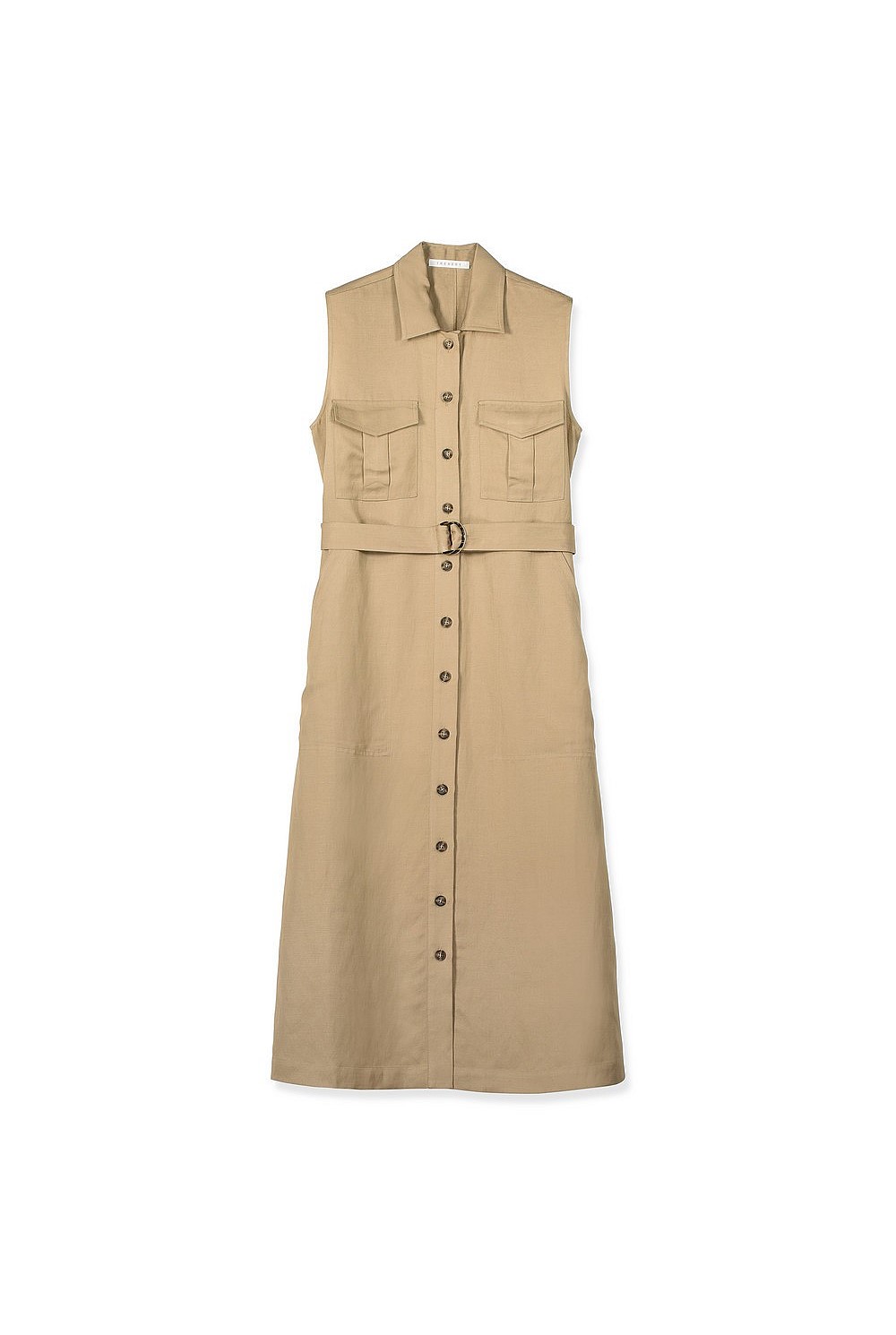 Utility Sleeveless Shirt Dress