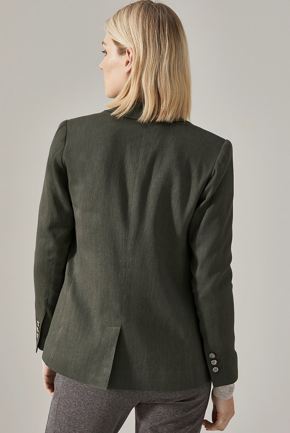 Stretch Linen Cotton Blazer