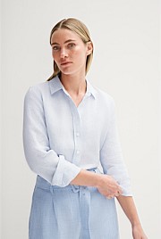 Linen Yarn Dyed Stripe Shirt