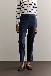 Stretch Linen Blend Pull On Pant