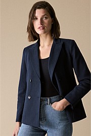 Pique Ponte Travel Blazer