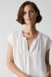 Modal Twill Gather Detail Blouse