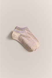 Metallic Stripe Low Cut Sock