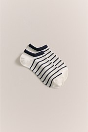 Metallic Stripe Low Cut Sock