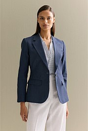 Linen Twill Single Breasted Blazer