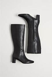 Leather Slouch Tall Boot