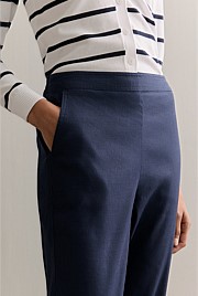 Stretch Linen Blend Pull On Pant