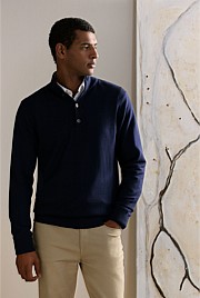 Merino Half Placket Pullover