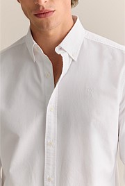 Tailored Fit Cotton Monogram Oxford Shirt