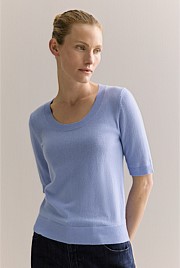 Merino Cashmere Knit T-shirt