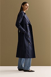 Cotton Longline Trench Coat