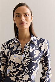 Linen Floral Classic Shirt