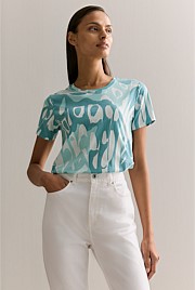 Pima Cotton Butterfly Print T-shirt