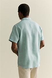 Regular Fit Delave Linen Short Sleeve Shirt