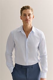 Tailored Fit Yarn Dyed Cotton Smart Shirt