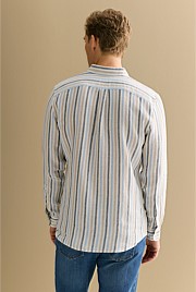 Regular Fit Linen Multi Stripe Shirt