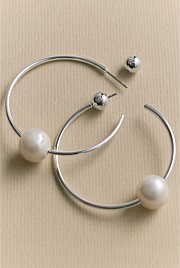 Eloise Pearl Hoop Earrings