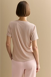 Lurex Metallic Jersey T-shirt