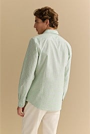 Tailored Fit Cotton Poplin Gingham Shirt