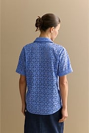 Broderie Anglaise Short Sleeve Shirt