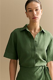 Delave Linen Short Sleeve Shirt