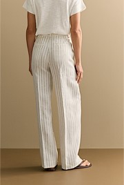 Linen Dot Stripe Pant