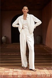 Textured Straight Leg Pant