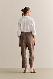 Linen End On End Stripe Pull On Pant