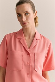 Tencel Pocket Detail Camp Shirt