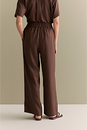 Tencel Wide Leg Pull On Pant