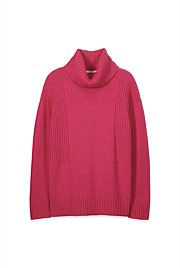 Rib Detail Soft Roll Neck