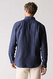 Regular Fit Delave Linen Long Sleeve Shirt